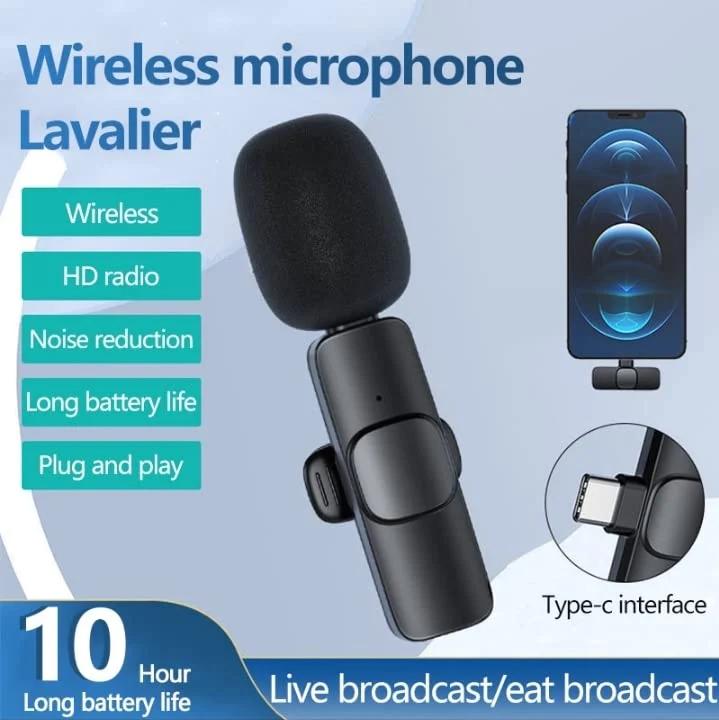 Lavalier Wireless Microphone K8 – Type-C & iPhone Compatible 🎤