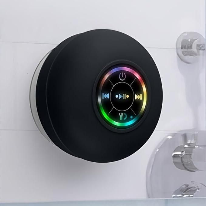 Large Suction Cup Waterproof Bluetooth Speaker with LED Light Show 🔊💦