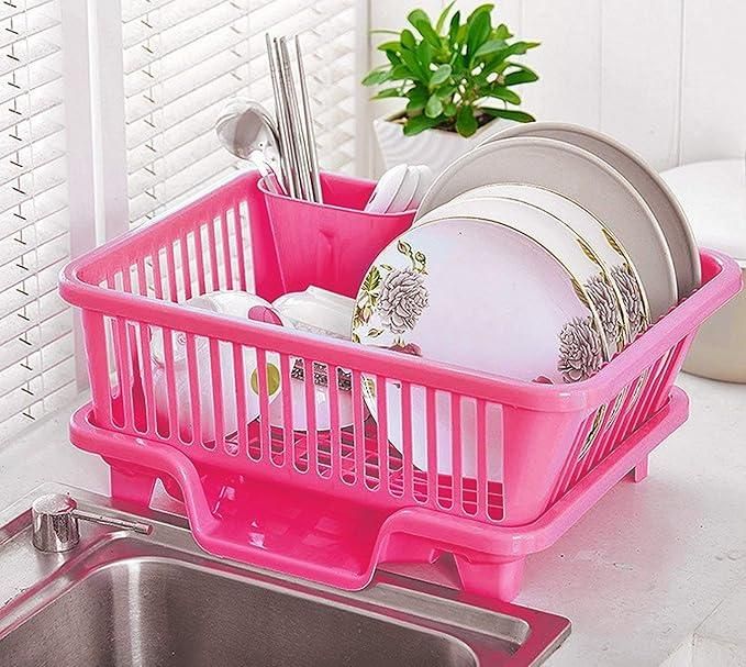 3 in 1 Kitchen Dish Drainer – Multipurpose Rack 🍽️🧼(Pack of 1)