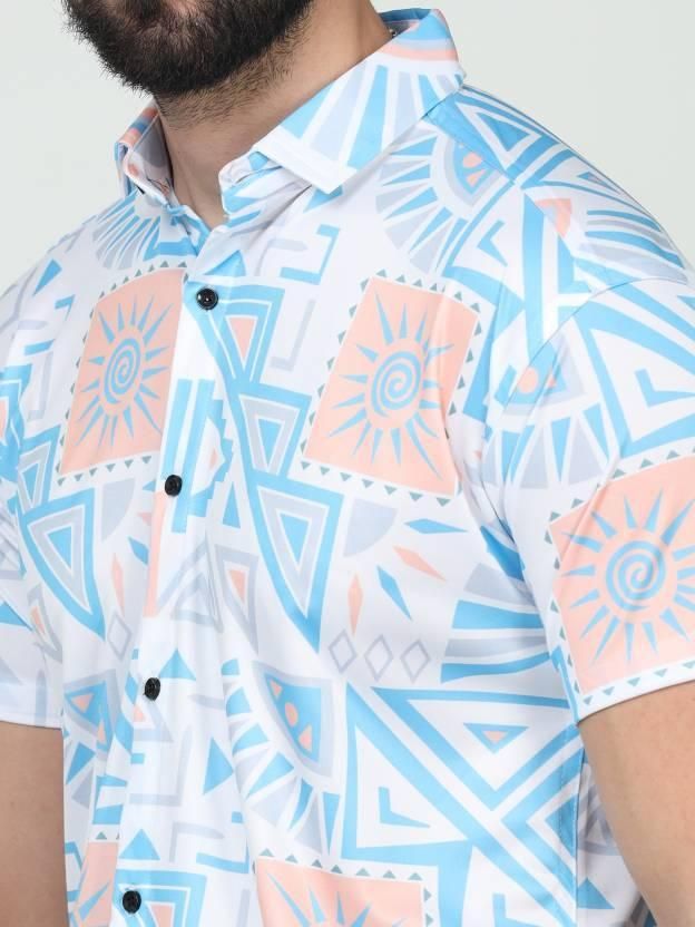 Men's Printed Rayon Half Sleeves Shirt 🌈👕