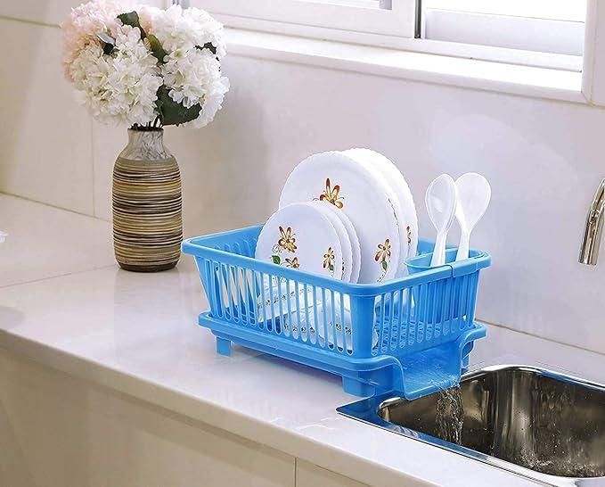 3 in 1 Kitchen Dish Drainer – Multipurpose Rack 🍽️🧼(Pack of 1)