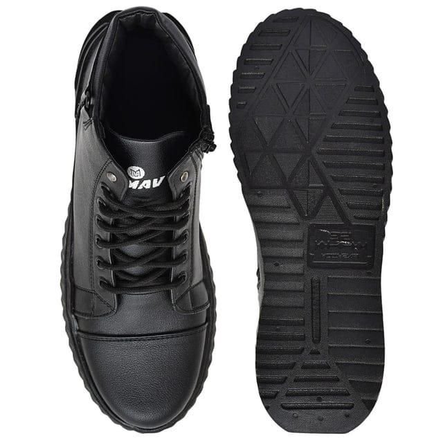 Men’s Korean Style High-Top Casual Shoes (Black) 🇰🇷✨