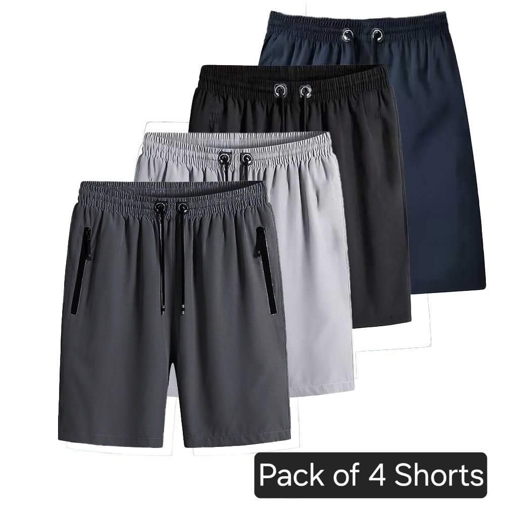 Combo of 4 Men's Stretchable Cotton Shorts 🩳