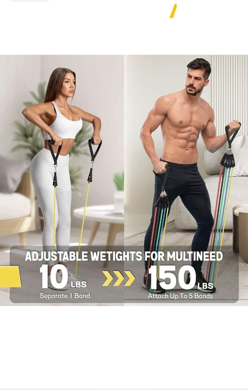 🔥 Resistance Band Set for Heavy Workout 💪