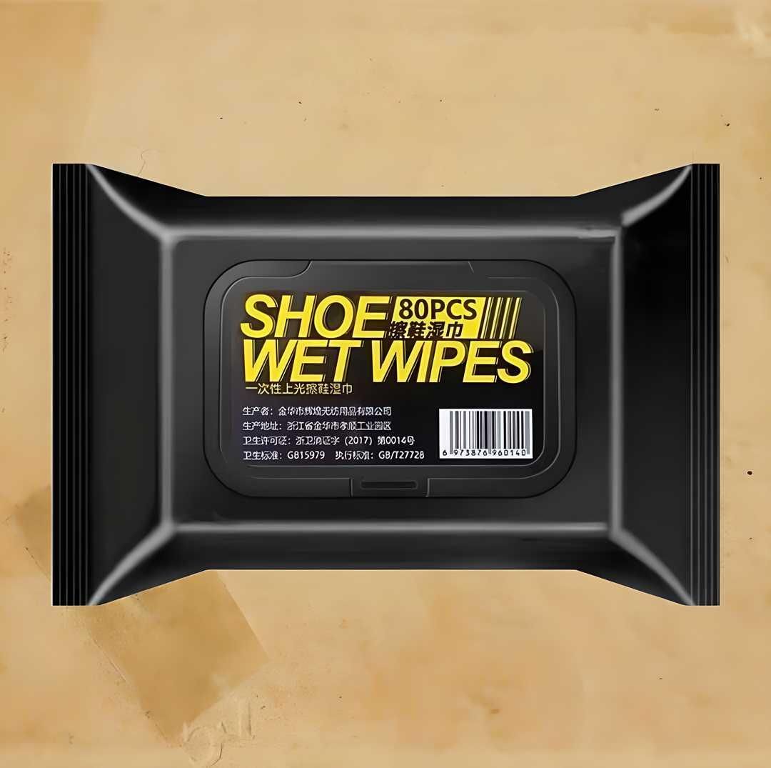 Natural Sneaker & Shoe Cleaner Wipes - 1 Packs of 80 👟✨