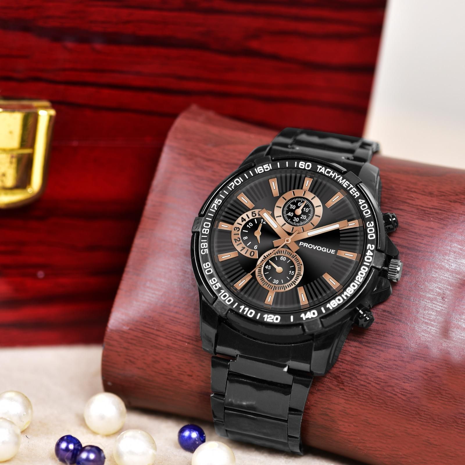 Stainless Steel Analog Watch For Men ⌚🖤