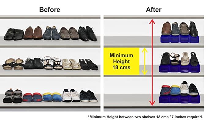 Shoe Rack Cabinets Storage Plastic Adjustable  ( 6 Pcs)