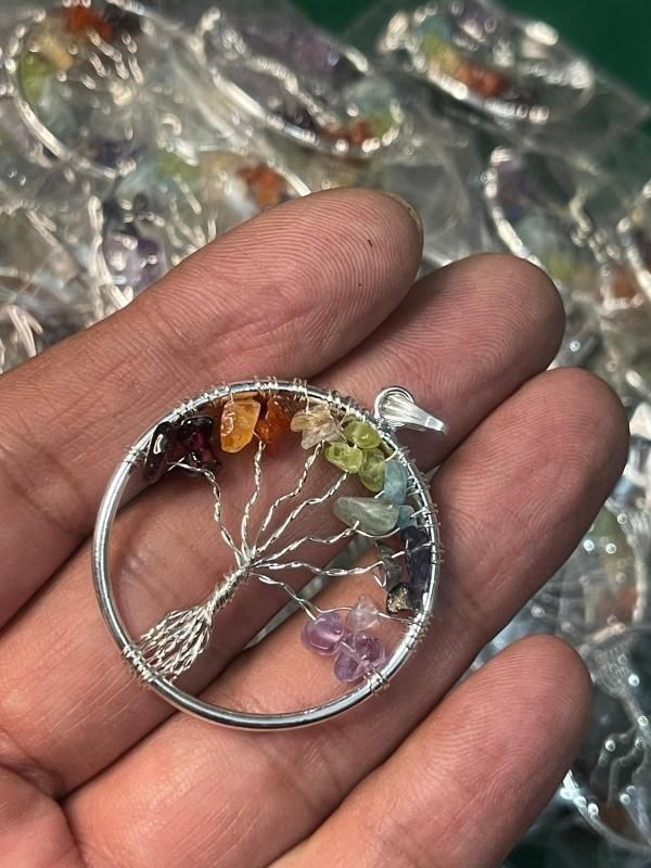 Tree of Life with 7 Chakra Pendant with chain