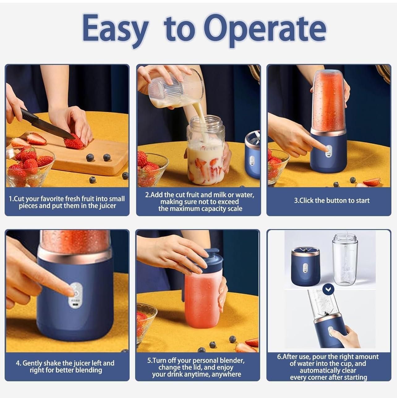 Small Portable Juicer – Rechargeable & USB Powered 🥤⚡