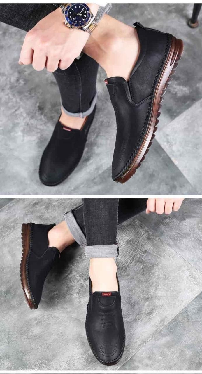 Men’s Leather Soft Casual Shoes – Stylish & Comfortable 👞✨