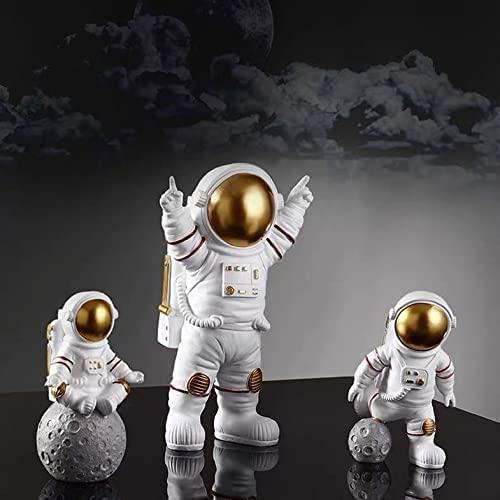 Astronaut Spaceman Statue Ornament (Set of 3)