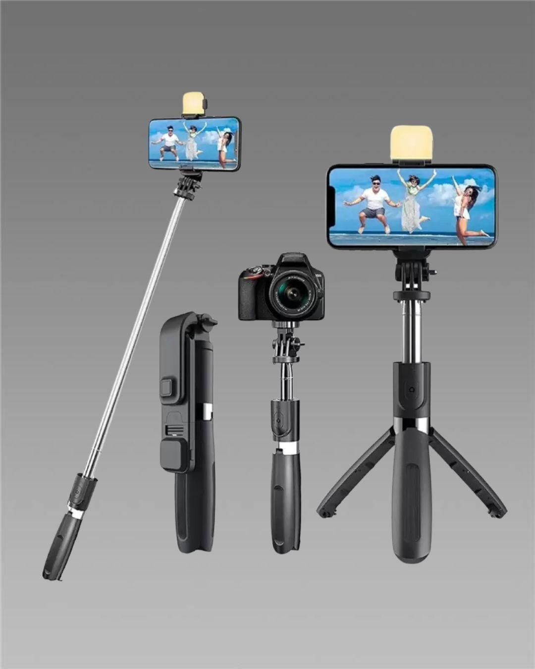 3-in-1 Extendable Flash Selfie Stick Tripod with Bluetooth Remote 🤳✨