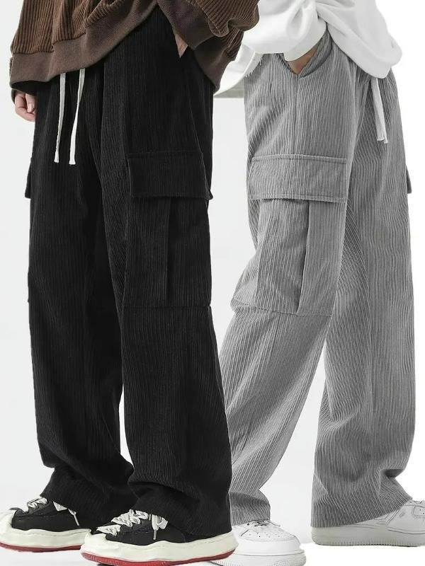 Men's Corduroy Cargo Pant (Pack of 2)