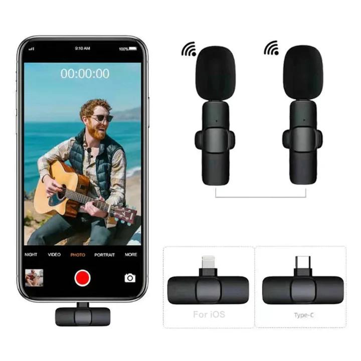 Lavalier Wireless Microphone K8 – Type-C & iPhone Compatible 🎤