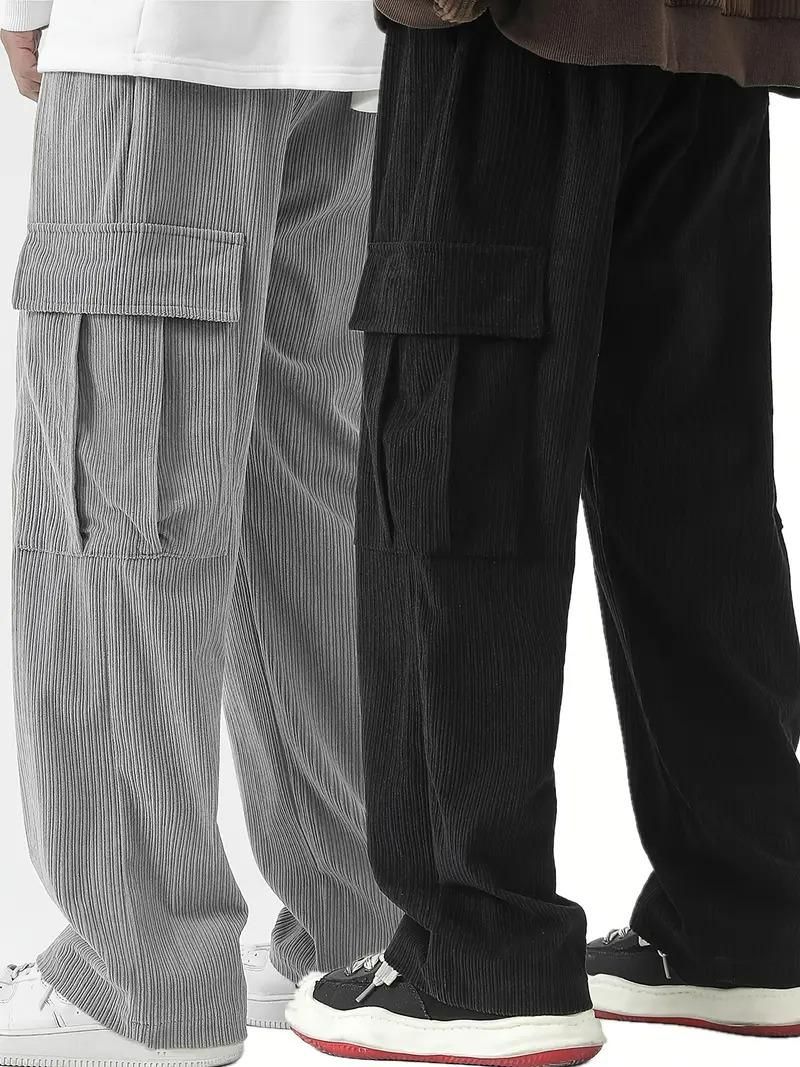 Men's Corduroy Cargo Pant (Pack of 2)
