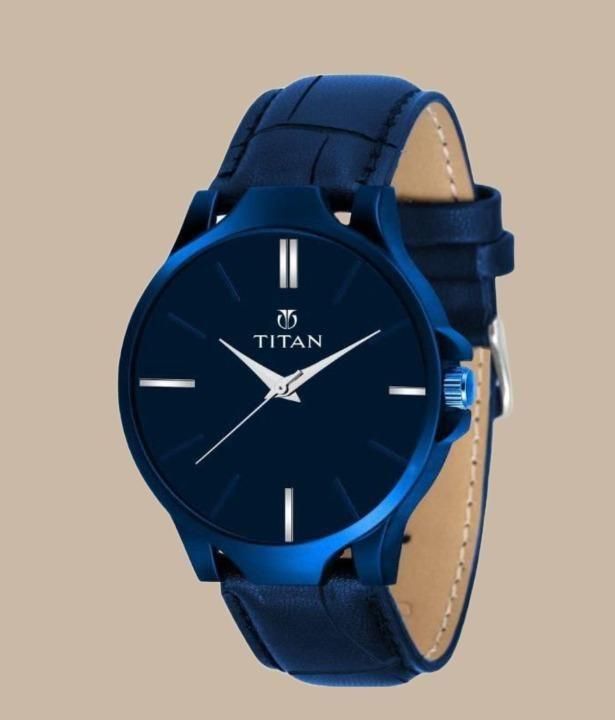 Men's Analog Leather Watch ⌚💙